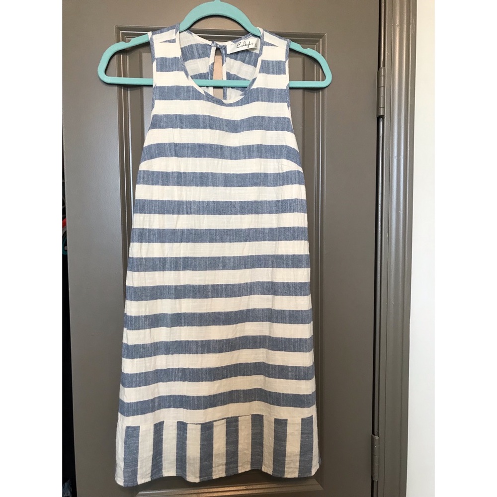 E. Leigh’s Blue and White Striped Dress